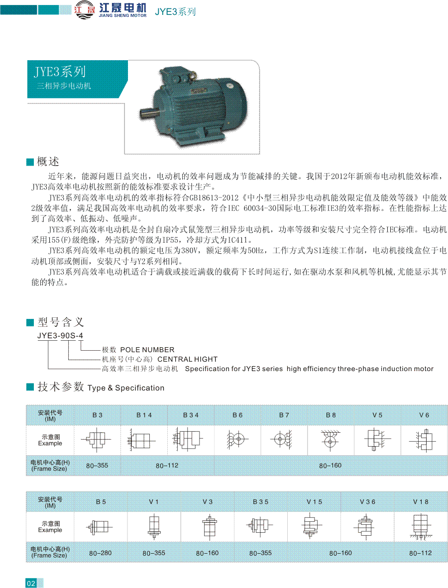 JYE3系列高效率三相異步電動(dòng)機(jī)概述